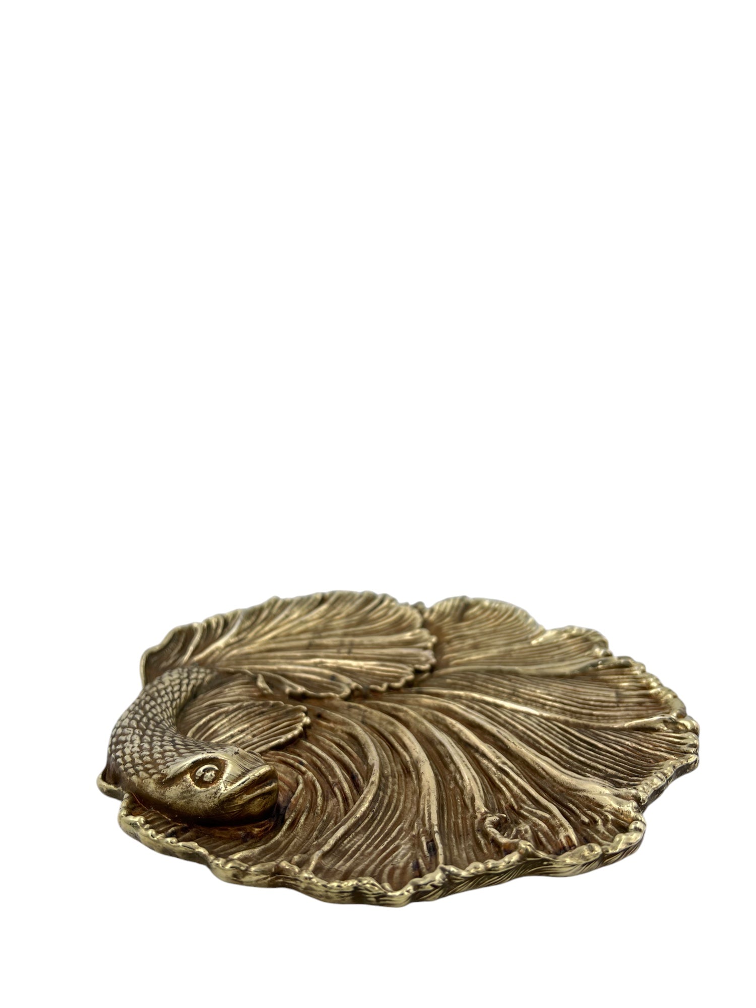 Fish Tray - Decorative Metal Tray | Small Plate | Centrepiece | Home Accent | Antique Gold or Silver Finish