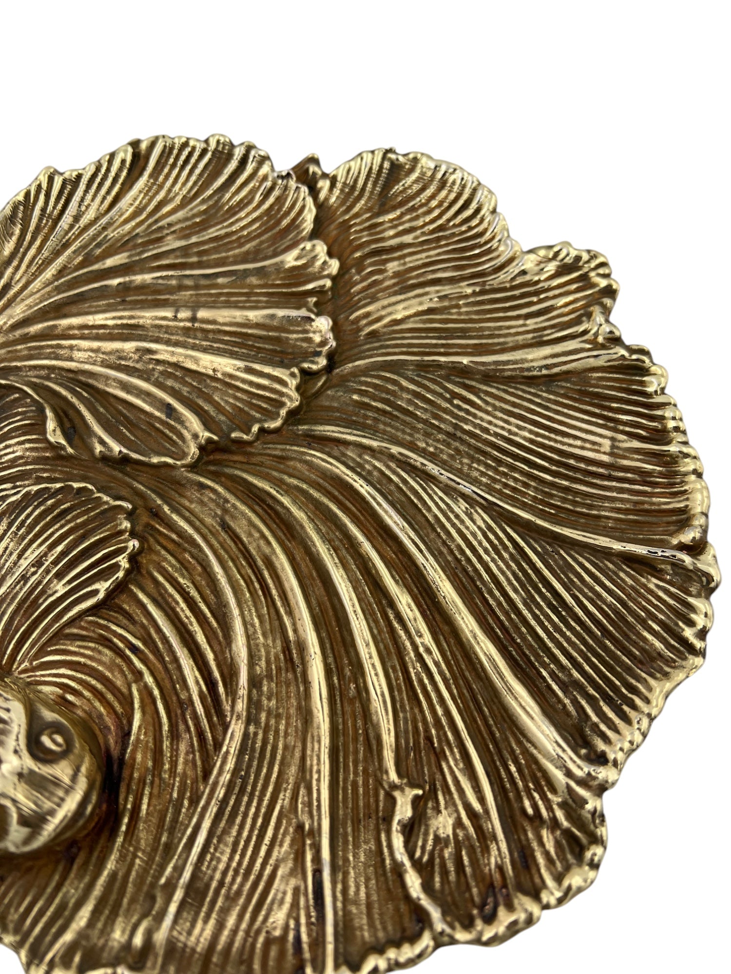 Fish Tray - Decorative Metal Tray | Small Plate | Centrepiece | Home Accent | Antique Gold or Silver Finish