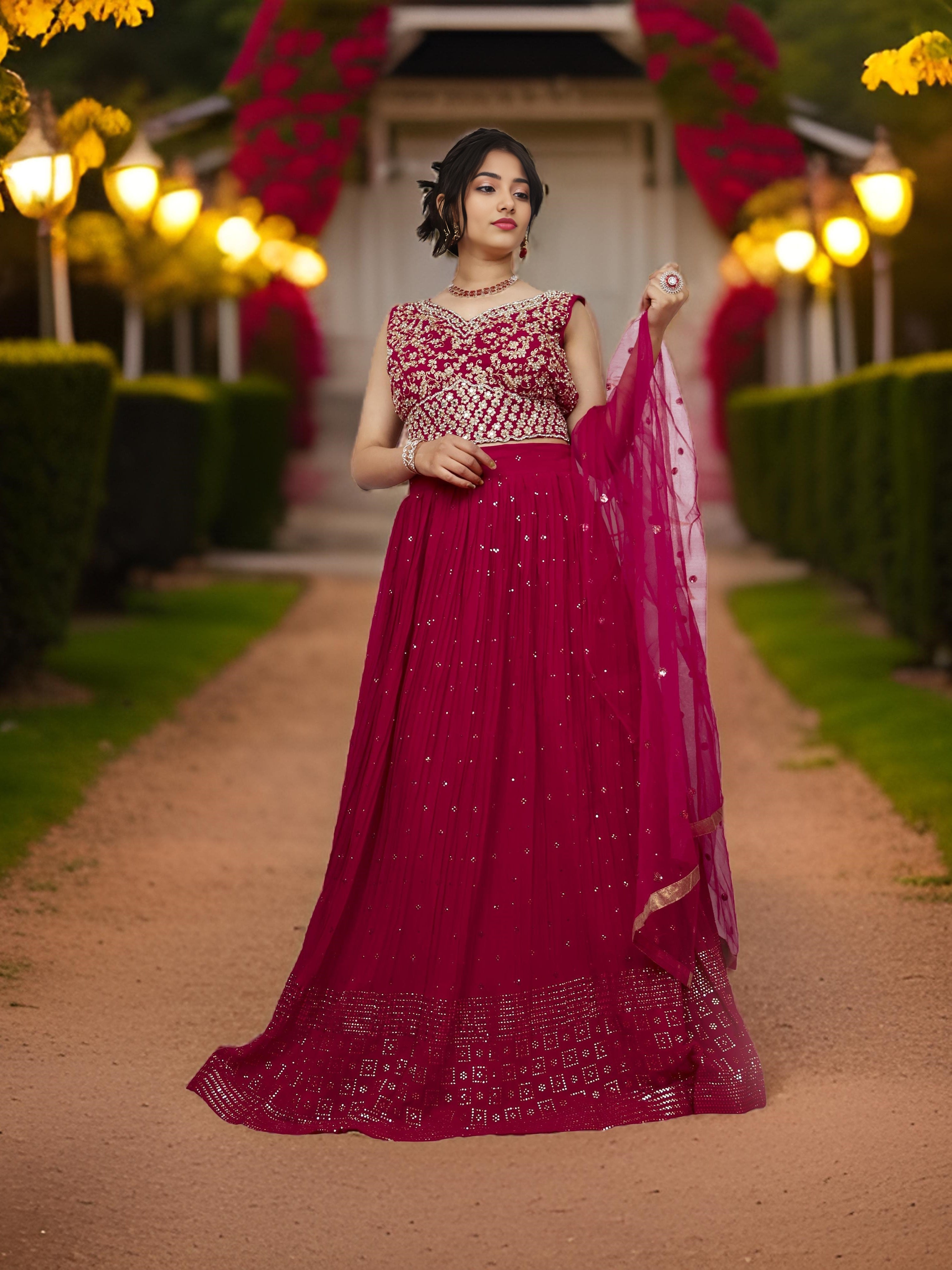 Designer Lehenga & choli with dupatta for Women by Shreekama